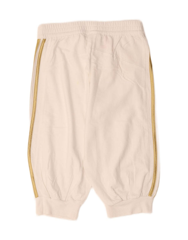 Pantaloni da tuta da ragazza Adidas Capri Joggers 11-12 anni in cotone bianco