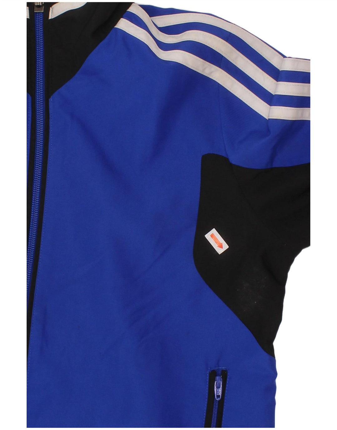 Giacca superiore della tuta da ragazzo ADIDAS 7-8 anni in poliestere color block blu