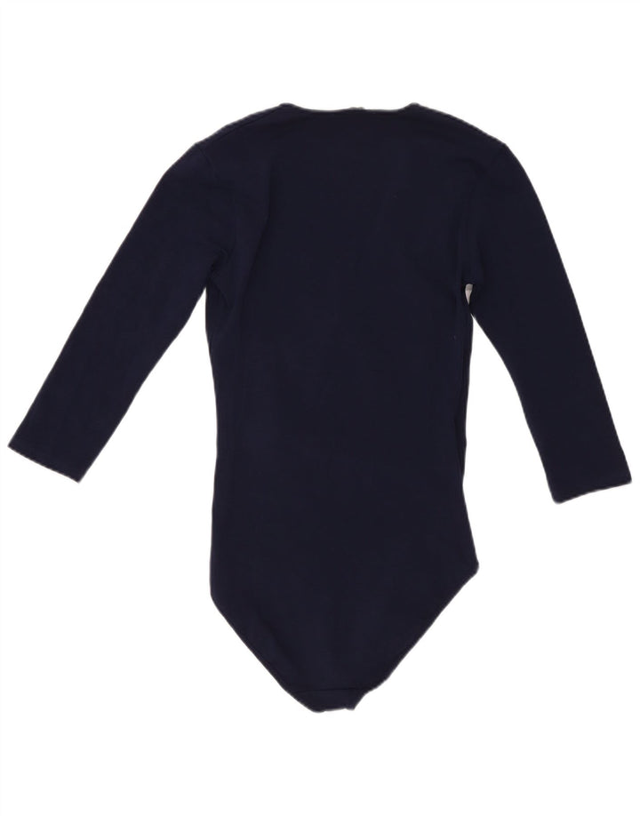 Body Zara da donna con maniche a 3/4 UK 8 Small in cotone blu navy