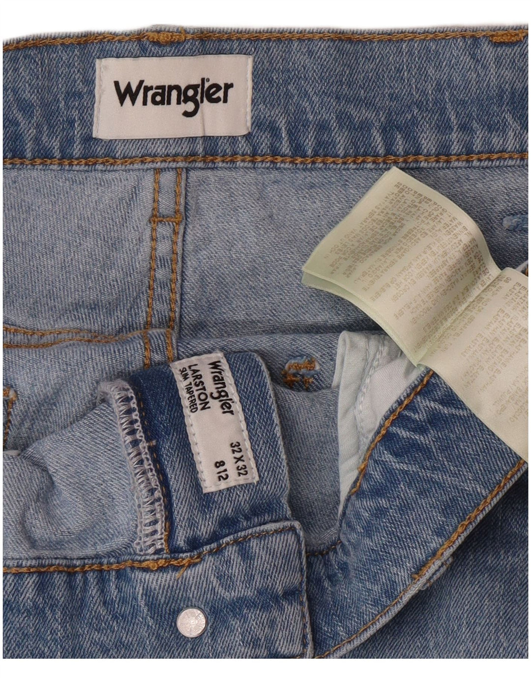 Jeans WRANGLER Larston slim affusolati da uomo W32 L32 cotone blu