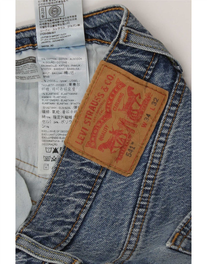 Levi's Uomo 541 Jeans dritti W34 L32 Cotone Blu