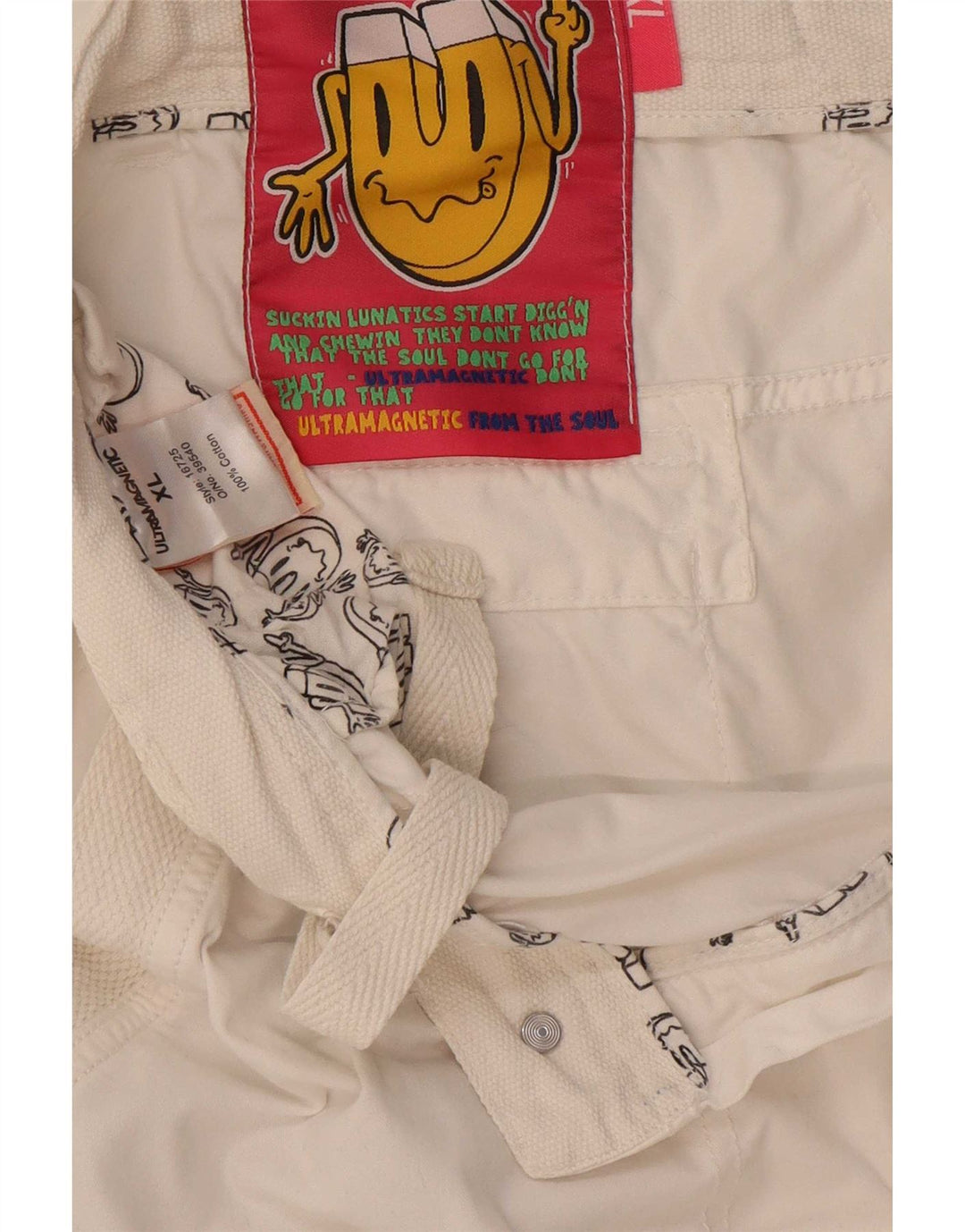 Pantaloncini cargo da uomo ultramagnetici XL W38 in cotone bianco