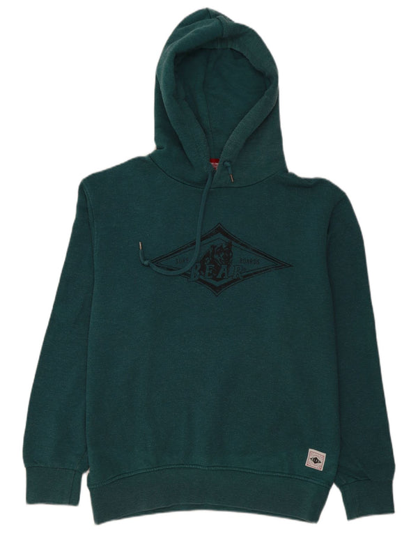 Felpa con cappuccio grafica da uomo Bear Bear XL in cotone verde