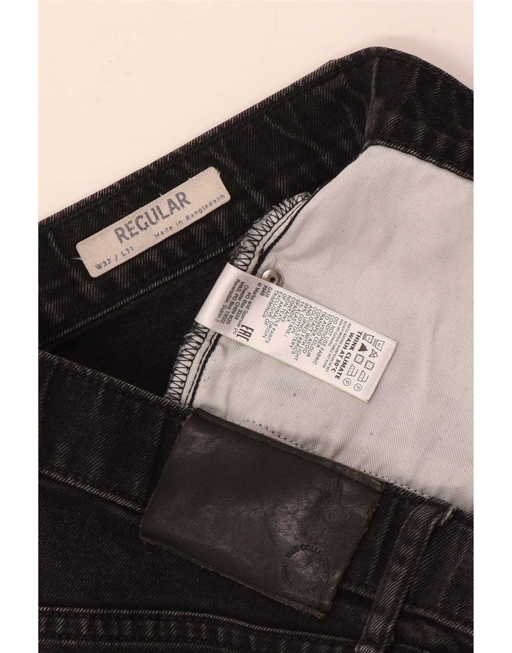 Jeans dritti regolari da uomo Marks & Spencer W32 L31 cotone nero