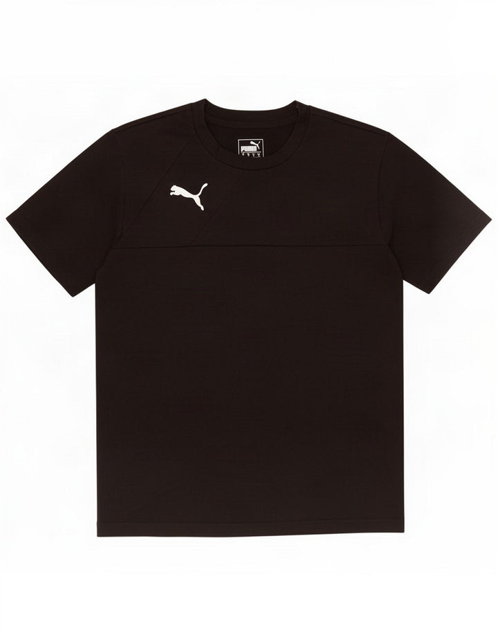 T-shirt Puma da uomo piccola piccola in poliestere nero