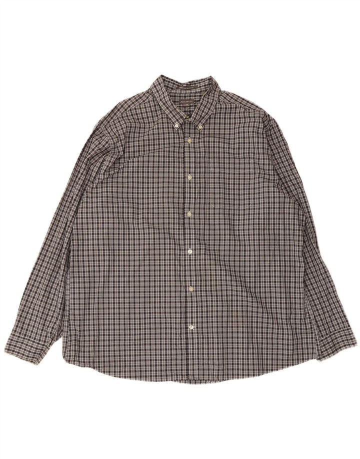 Camicia da uomo vestibilità comoda Eddie Bauer 2XL cotone a quadri nero