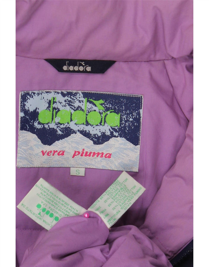 DIADORA Giacca imbottita oversize da donna UK 10 Small Blu Navy Poliestere