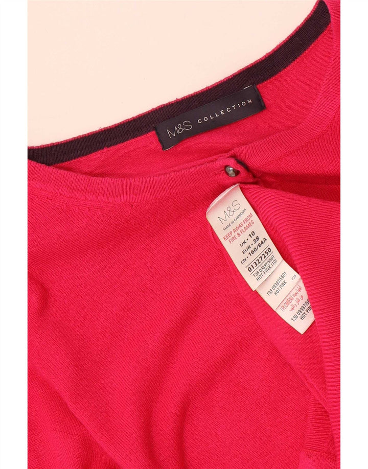 Maglione cardigan da donna Marks & Spencer UK 10 Small Pink Viscosa