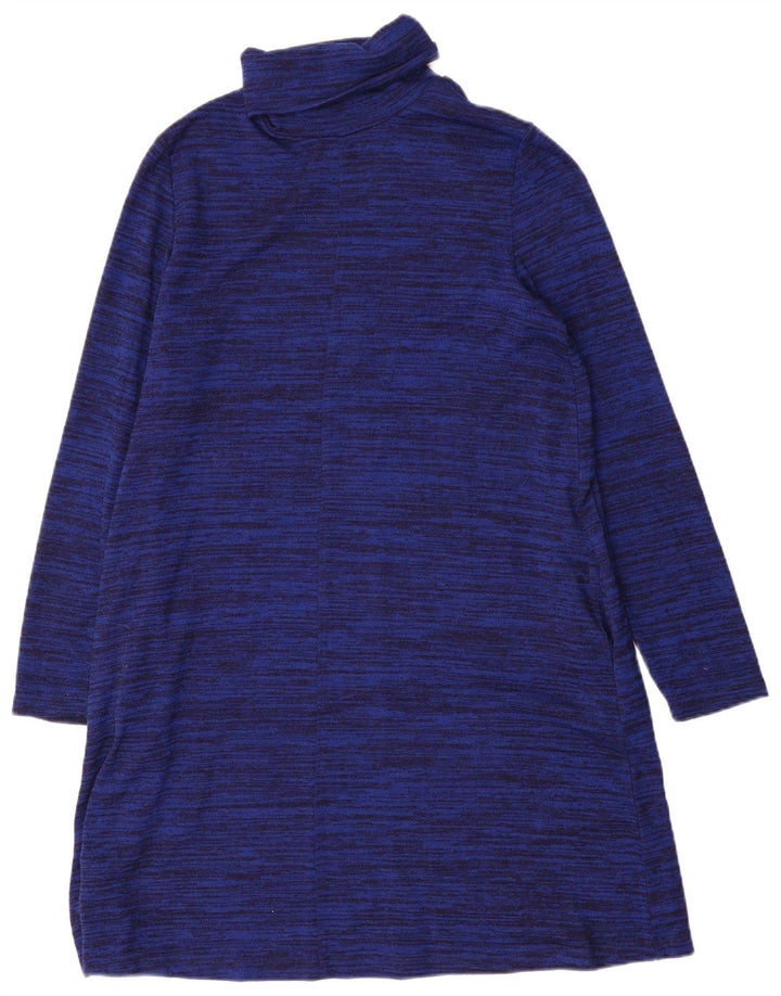 Abito maglione da donna Marks & Spencer UK 14 Grande poliestere screziato blu navy