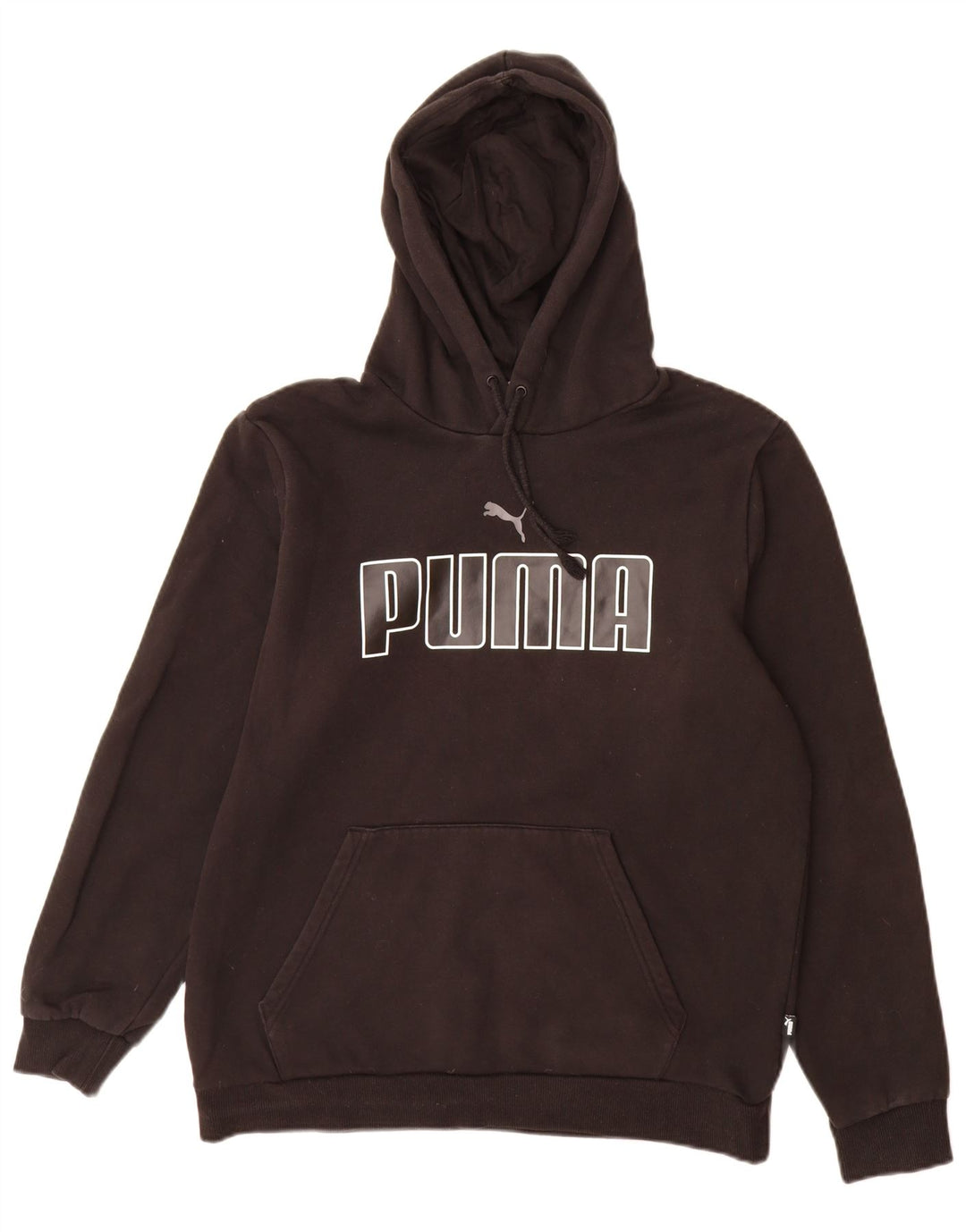 Felpa con cappuccio grafica da uomo Puma, cotone nero medio