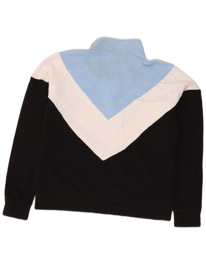Felpa Fila da donna con zip e collo, maglione, UK 14, colore nero medio