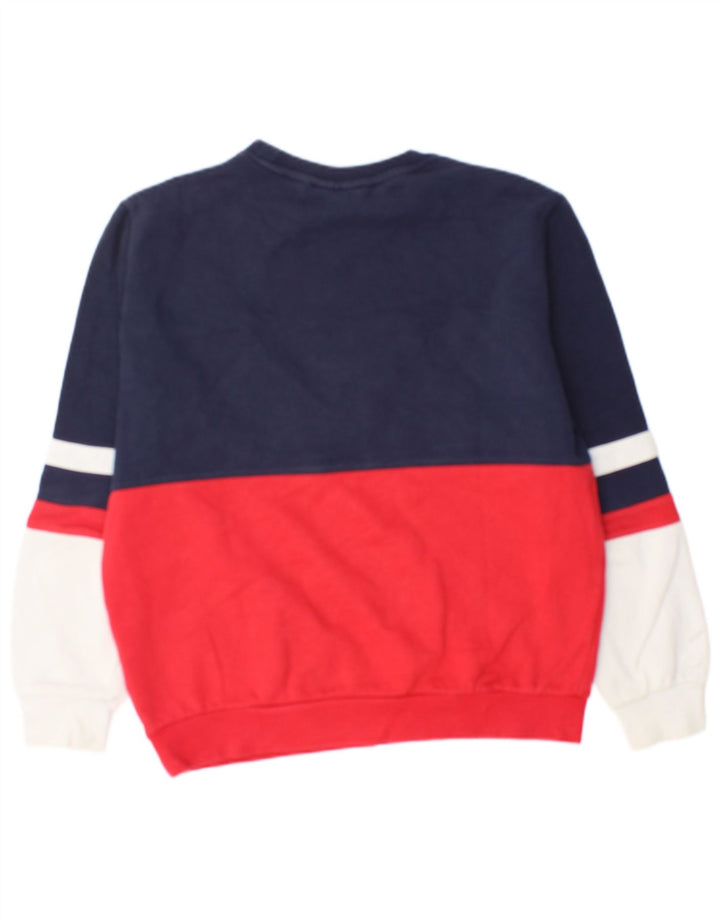 Fila Felpa grafica da uomo Maglione piccolo in cotone color block multicolore