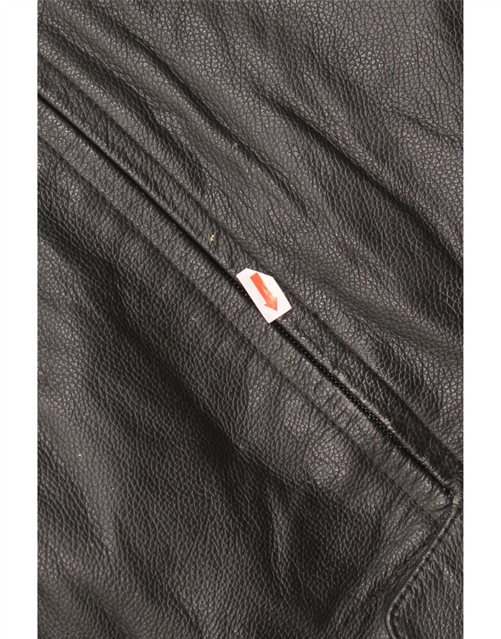 Giacca in pelle Revit Graphic Moto Racer da uomo taglia 54 grande in pelle nera