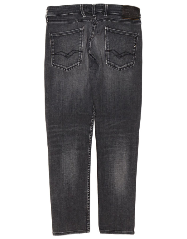 Replay Jeans Anbass Slim da Uomo W34 L28 Cotone Grigio