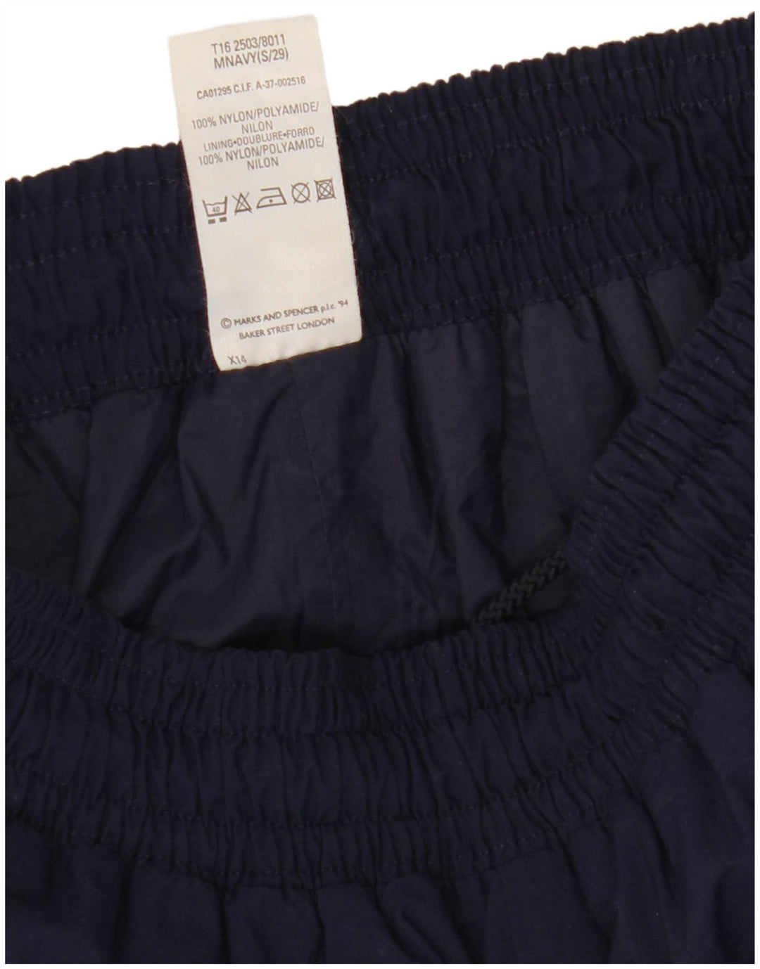 Pantaloni da tuta da uomo Marks & Spencer piccoli in nylon blu navy