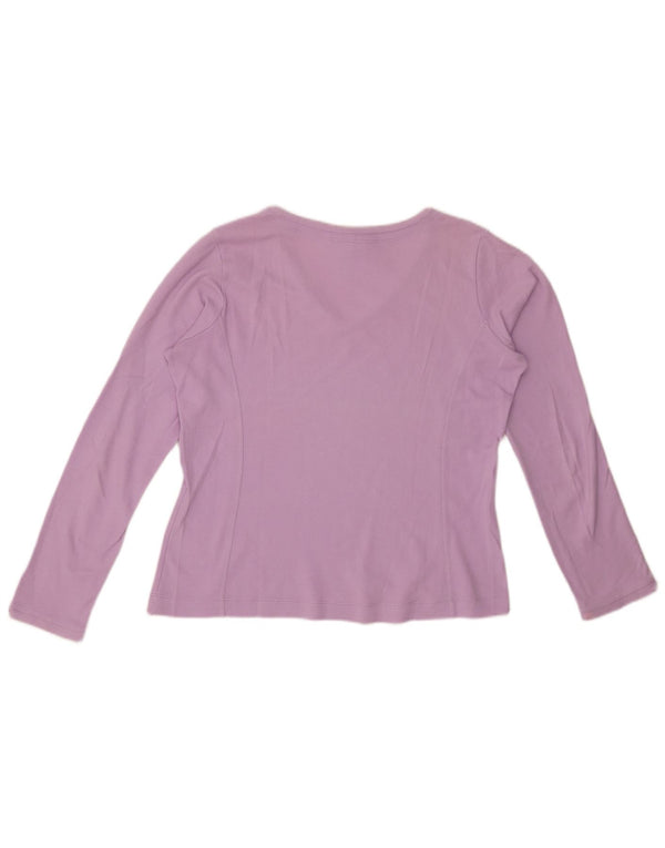 CHAMPION Top da donna a vestibilità comoda a maniche lunghe UK 14 Viola medio