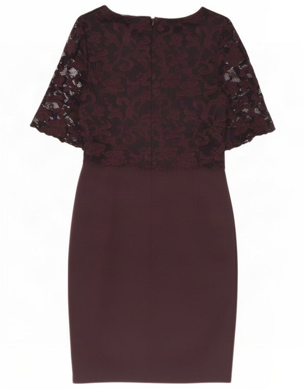 Abito tubino da donna Phase Eight UK 12 Viscosa floreale bordeaux medio