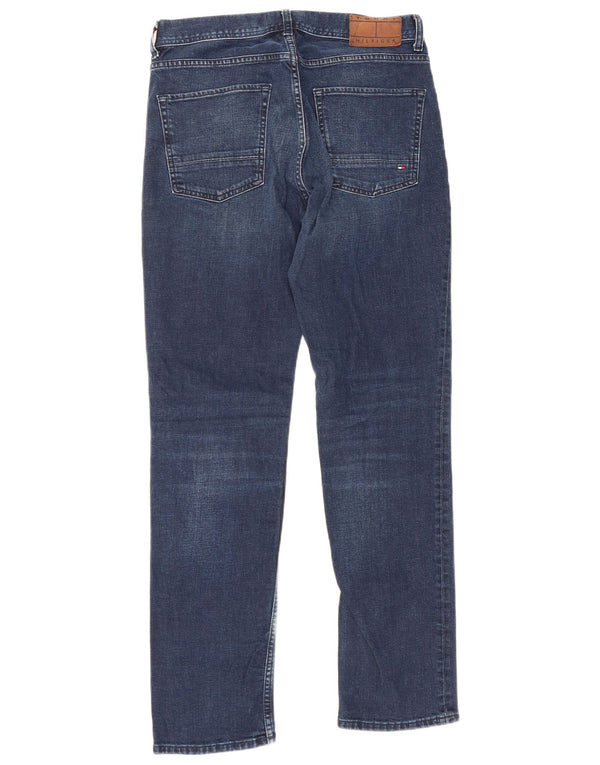 Jeans dritti Denton da uomo Tommy Hilfiger W32 L32 cotone blu navy