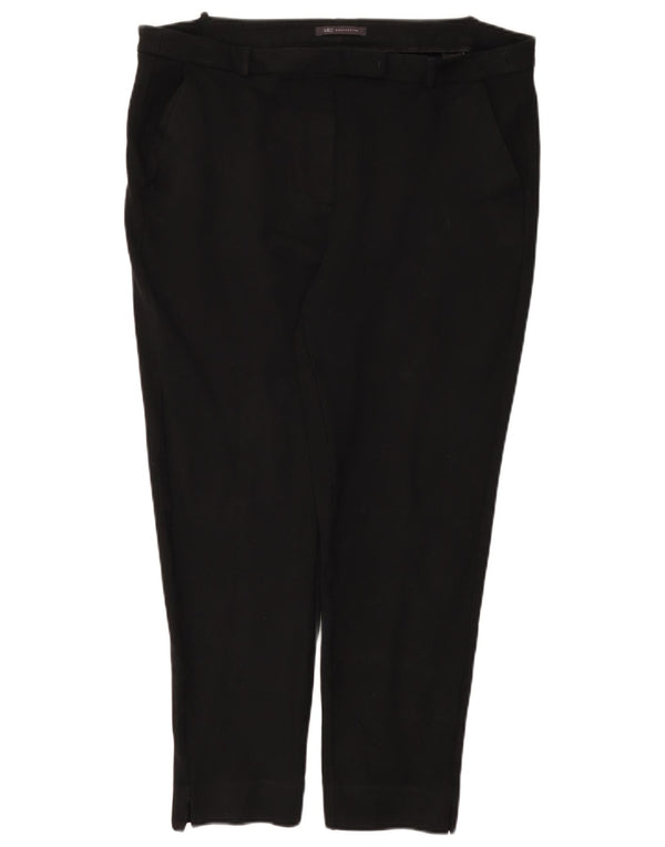 Pantaloni corti a vita alta da donna Marks & Spencer UK 18 XL W36 L26 Nero