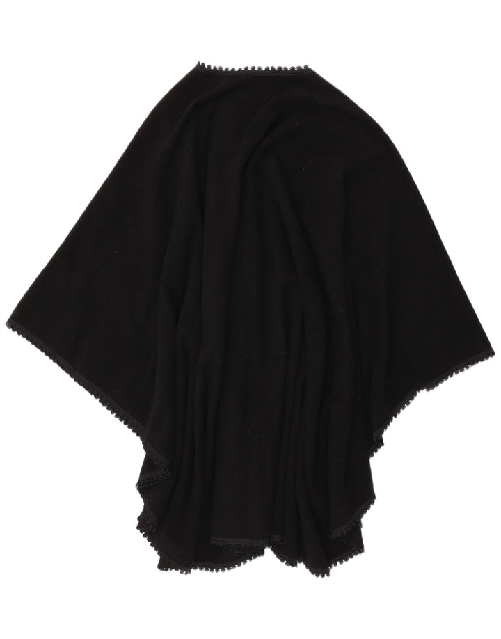 Cappotto poncho vintage da donna, taglia unica, nero