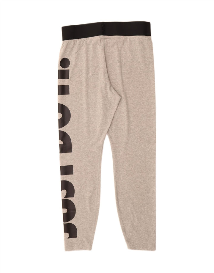 Leggings grafici da donna NIKE UK 16 grande cotone grigio