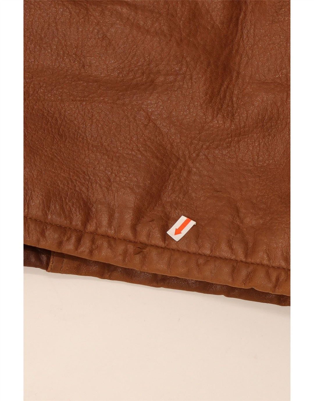 Giacca in pelle vintage da uomo IT 52 XL in pelle color block marrone