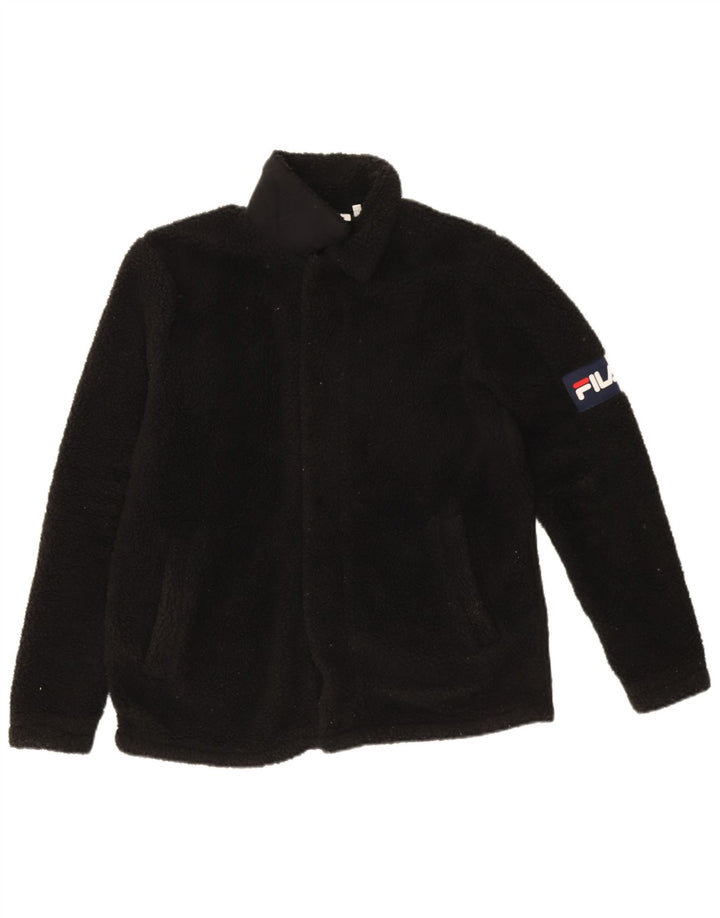 Giacca in pile grafica da donna Fila UK 10 piccola poliestere nero