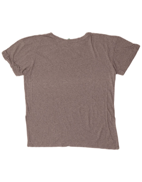 T-shirt da donna Benetton Top UK 18 XL Grigio chiazzato