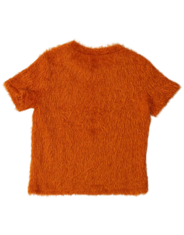 T-shirt da donna Zara Top UK 10 piccola arancione in poliestere