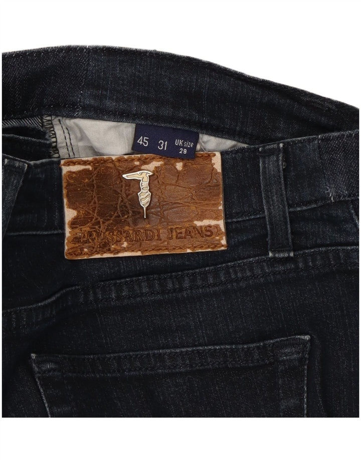 Jeans Cropped Donna Trussardi W29 L25 Cotone Blu Navy