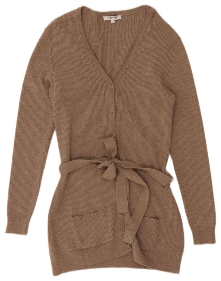 Maglione cardigan da donna Geox UK 10 piccolo marrone