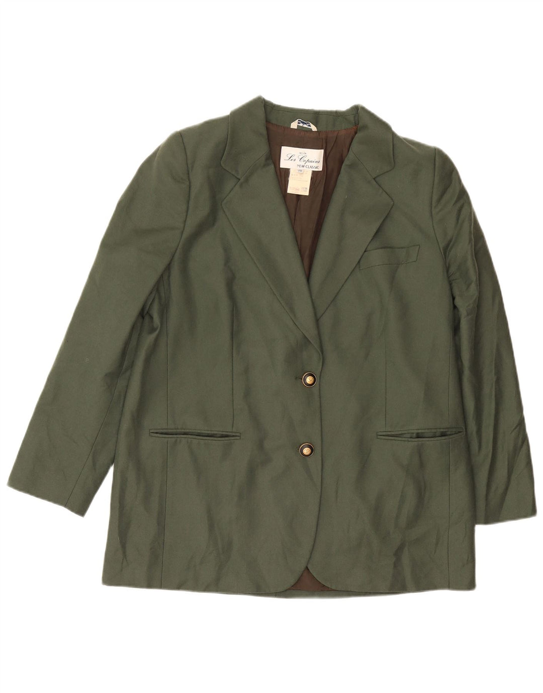 Giacca blazer a 2 bottoni da donna Les Copains IT 52 2XL Lana kaki