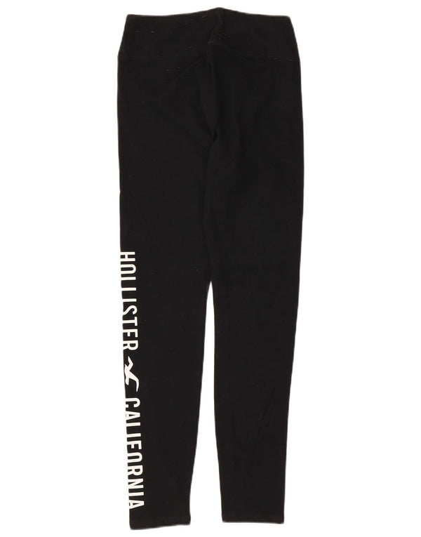 Leggings grafici da donna Hollister UK 8 piccoli in cotone nero
