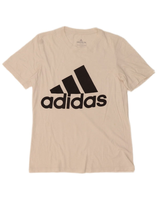 T-shirt grafica da uomo Adidas Top XS in cotone bianco