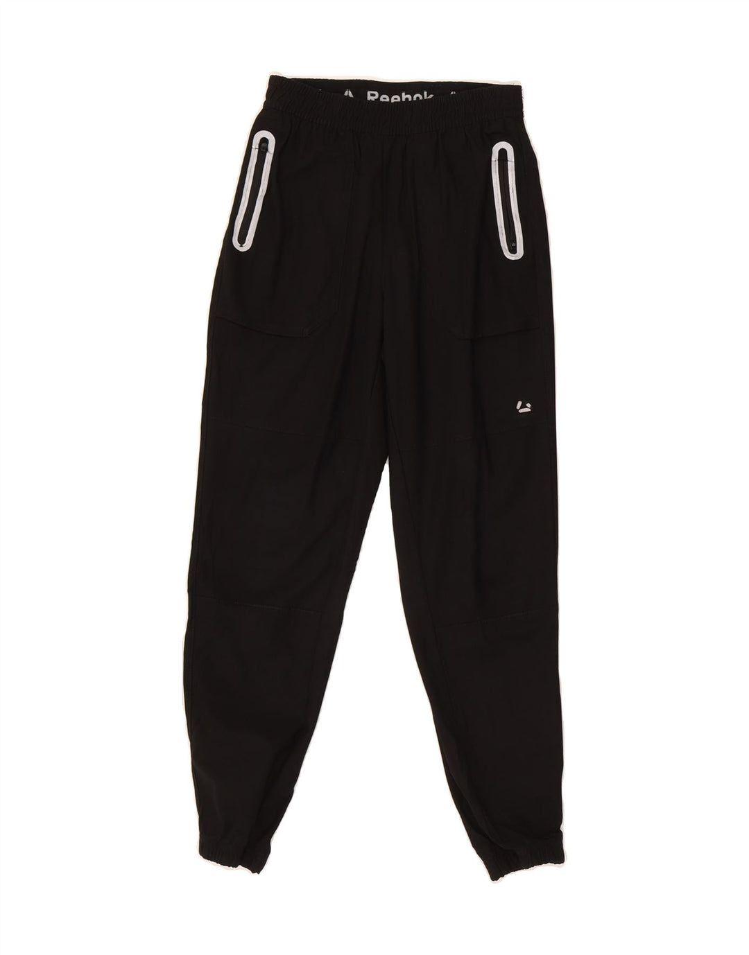 REEBOK Boys Tracksuit Trousers Joggers 10-11 Years Large  Black Polyester Vintage Reebok and Second-Hand Reebok from Messina Hembry 