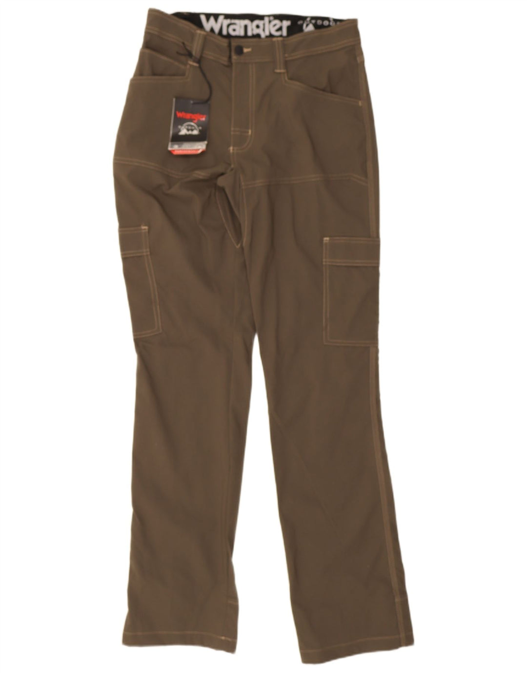 Pantaloni cargo dritti da uomo Wrangler W30 L34 nylon marrone