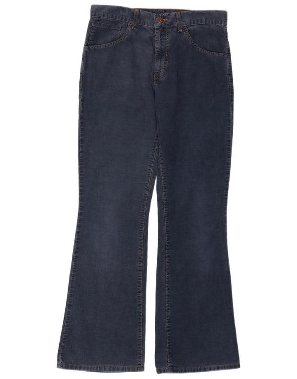 Pantaloni Levi's da donna in velluto a coste svasati W31 L32 cotone blu