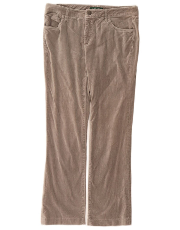 Pantaloni casual in velluto bootcut da donna Ralph Lauren US 8 Medium W30 L27 Grigio
