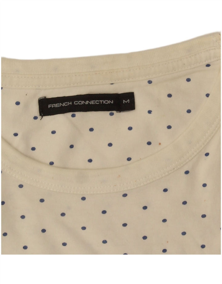 T-shirt da uomo French Connection Top medio bianco sporco maculato