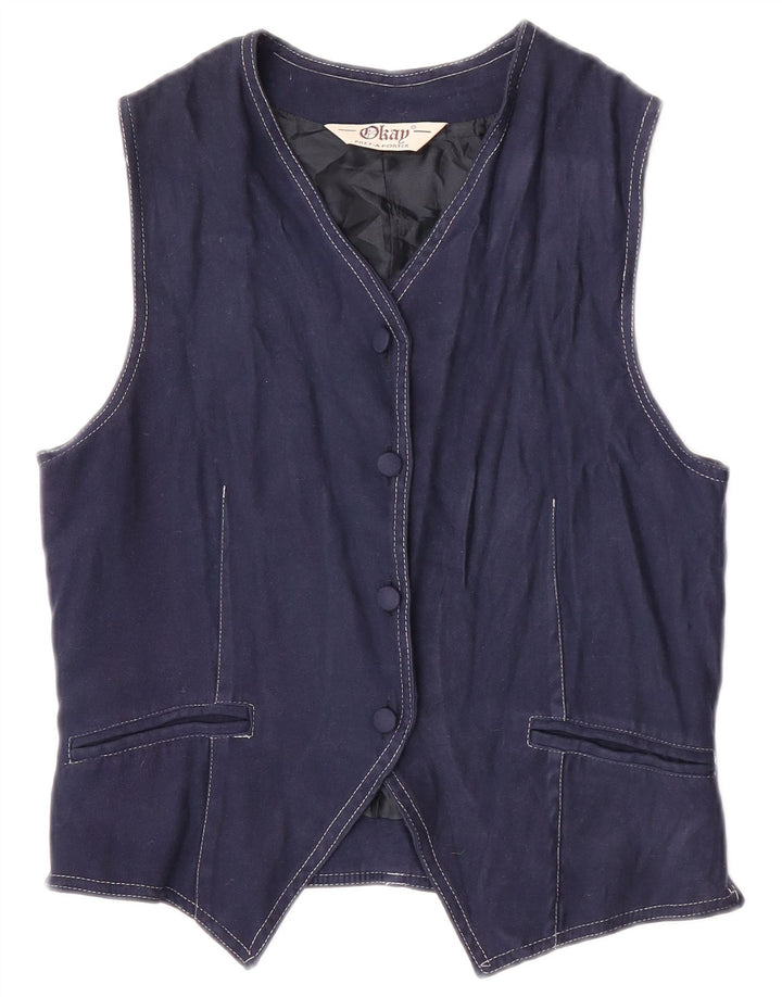 Gilet da donna Okay UK 12 Poliestere blu navy medio
