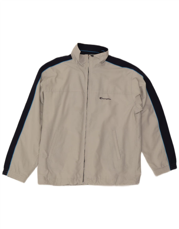 CHAMPION Giacca da tuta da uomo in poliestere color block bianco medio