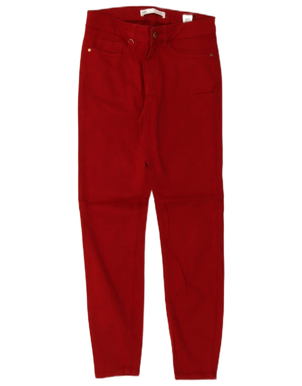Jeans skinny Z1975 da donna Zara EU 34 2XS W24 L27 Cotone rosso