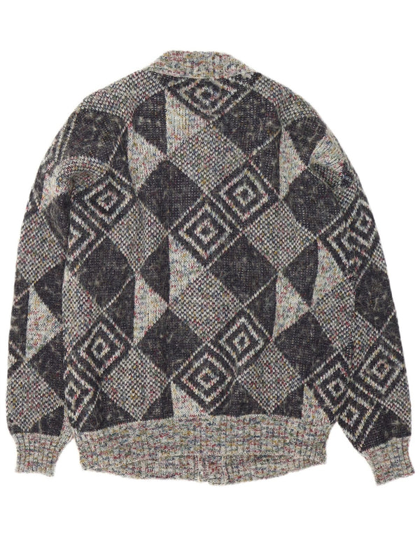 Maglione cardigan da uomo Gala XL grigio geometrico