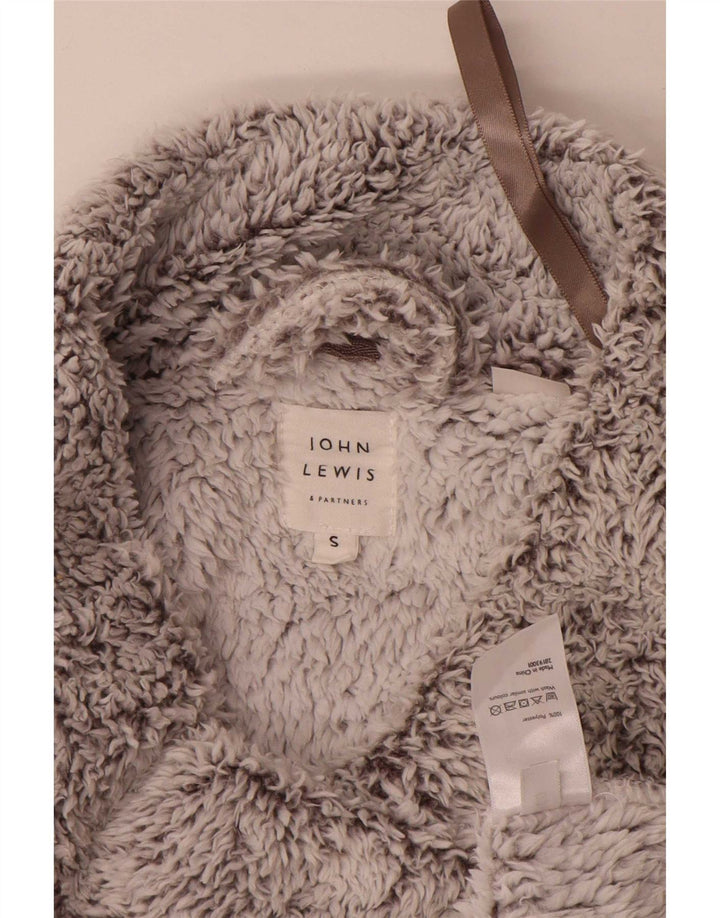 Maglione oversize in pile da donna John Lewis UK 10 Small Grigio Poliestere