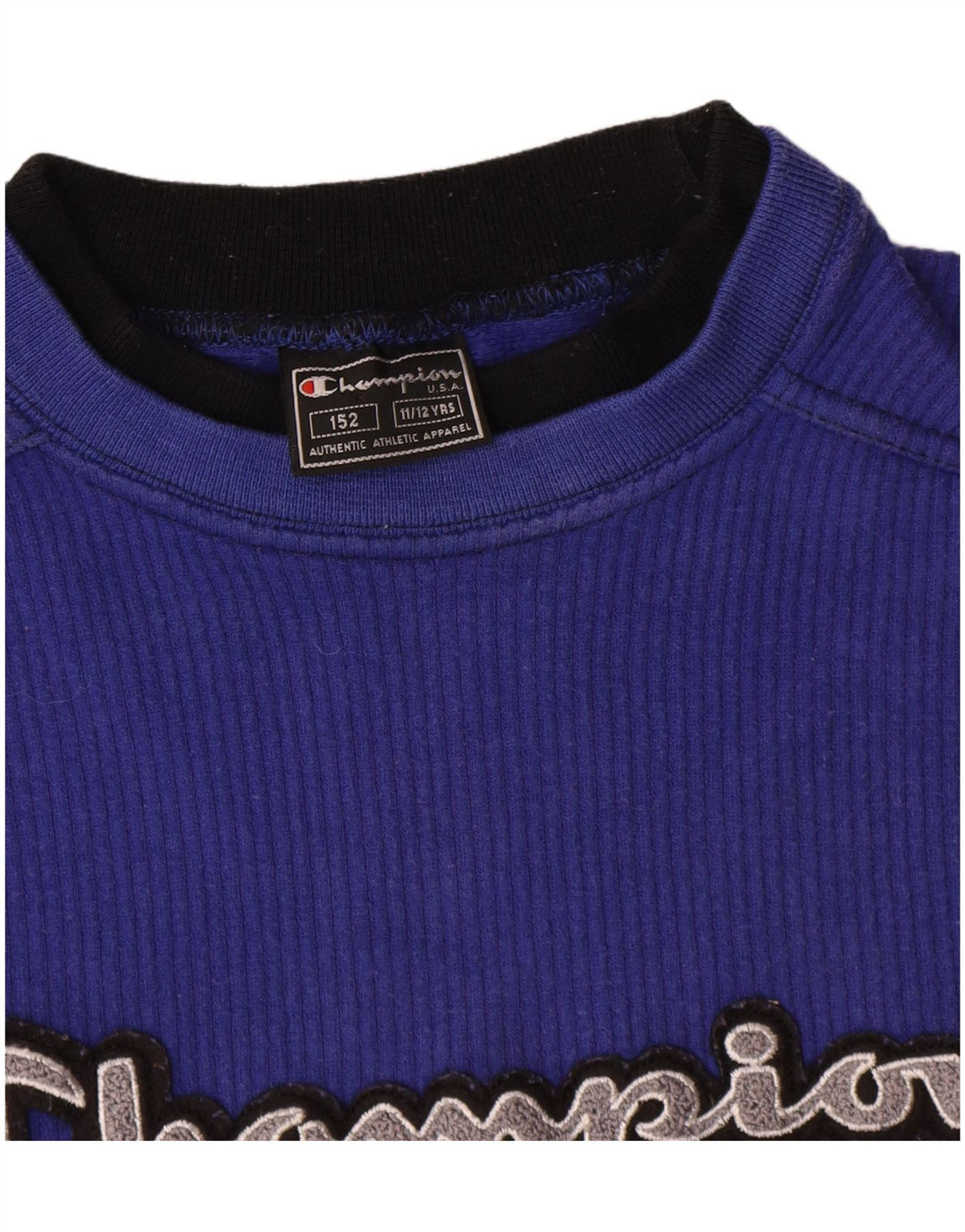 Felpa con grafica Champion per ragazzi, 11-12 anni, cotone blu