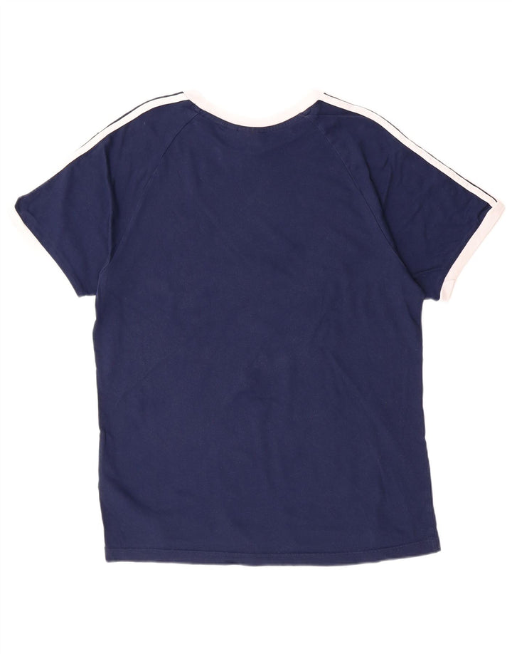 T-shirt da uomo ADIDAS Top grande in cotone blu navy