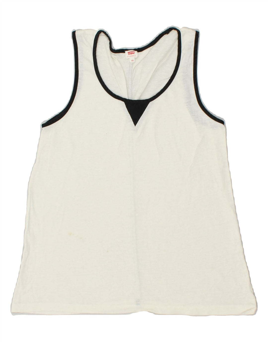 LEVI'S Womens See Through Vest Top UK 4 XS White | Vintage Levi's | Thrift | Second-Hand Levi's | Used Clothing | Messina Hembry 