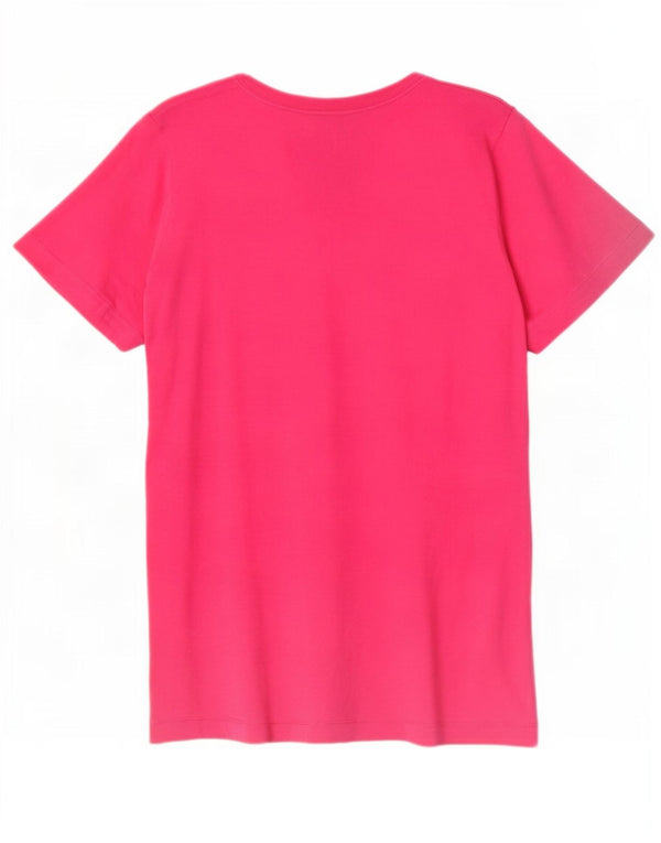 T-shirt grafica da donna slim fit Superdry UK 16/18 grande cotone rosa