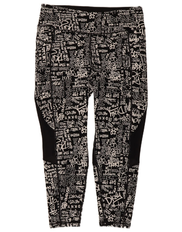 Leggings grafici da donna DKNY UK 18 XL nylon nero