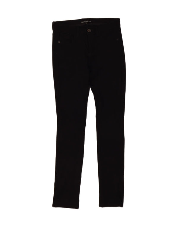 Marks & Spencer Womens Casual Trousers UK 10 Small W27 L31 Black Classic